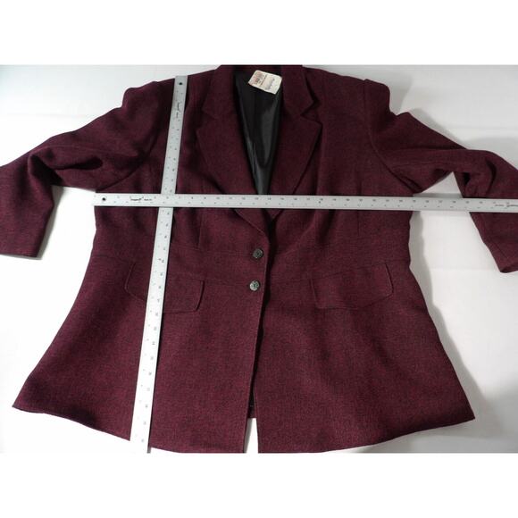 Giorgio Sant Angelo Blazer Womens 22W Tweed Black Pink Double Button NWT Vtg - Picture 12 of 15